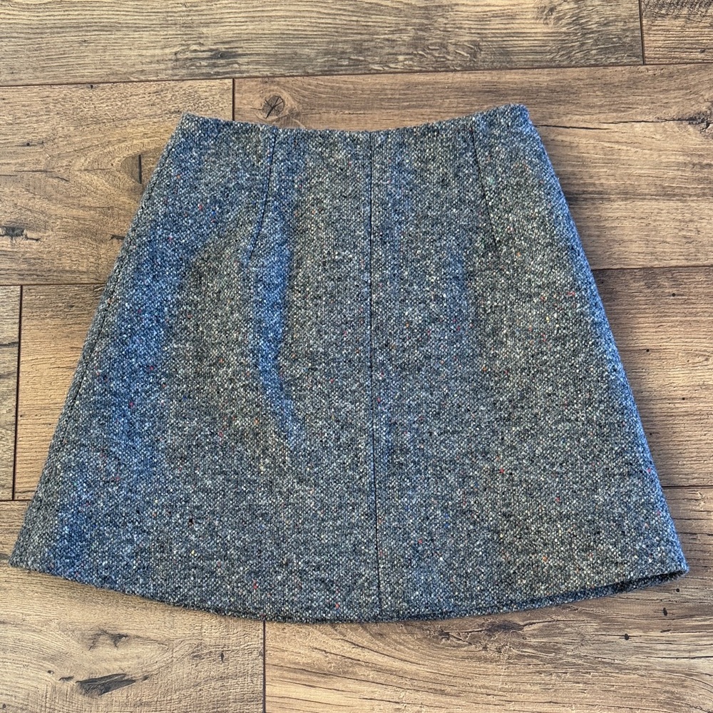 COS Wool Blend Speckled Tweed A-Line Mini Skirt - Size 2